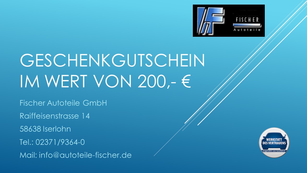 Geschenkgutschein 200,- € Geschenkgutschein 200,- €
