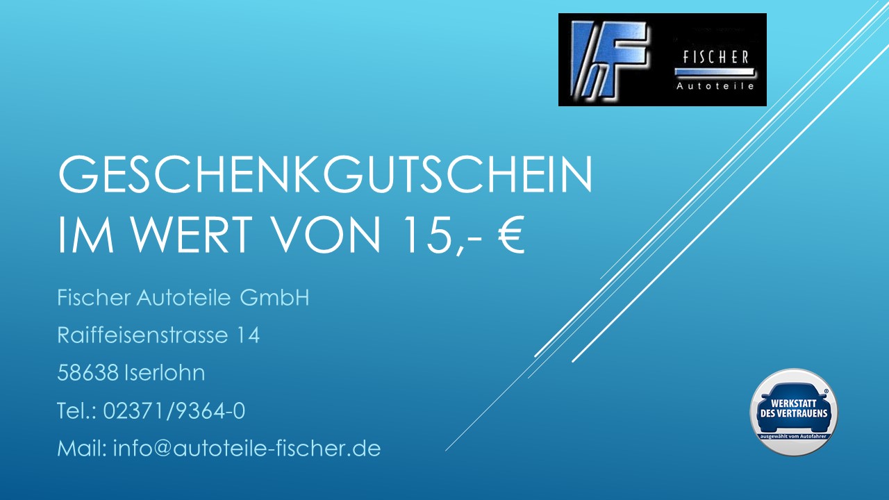 Geschenkgutschein 15,- € Geschenkgutschein 15,- €